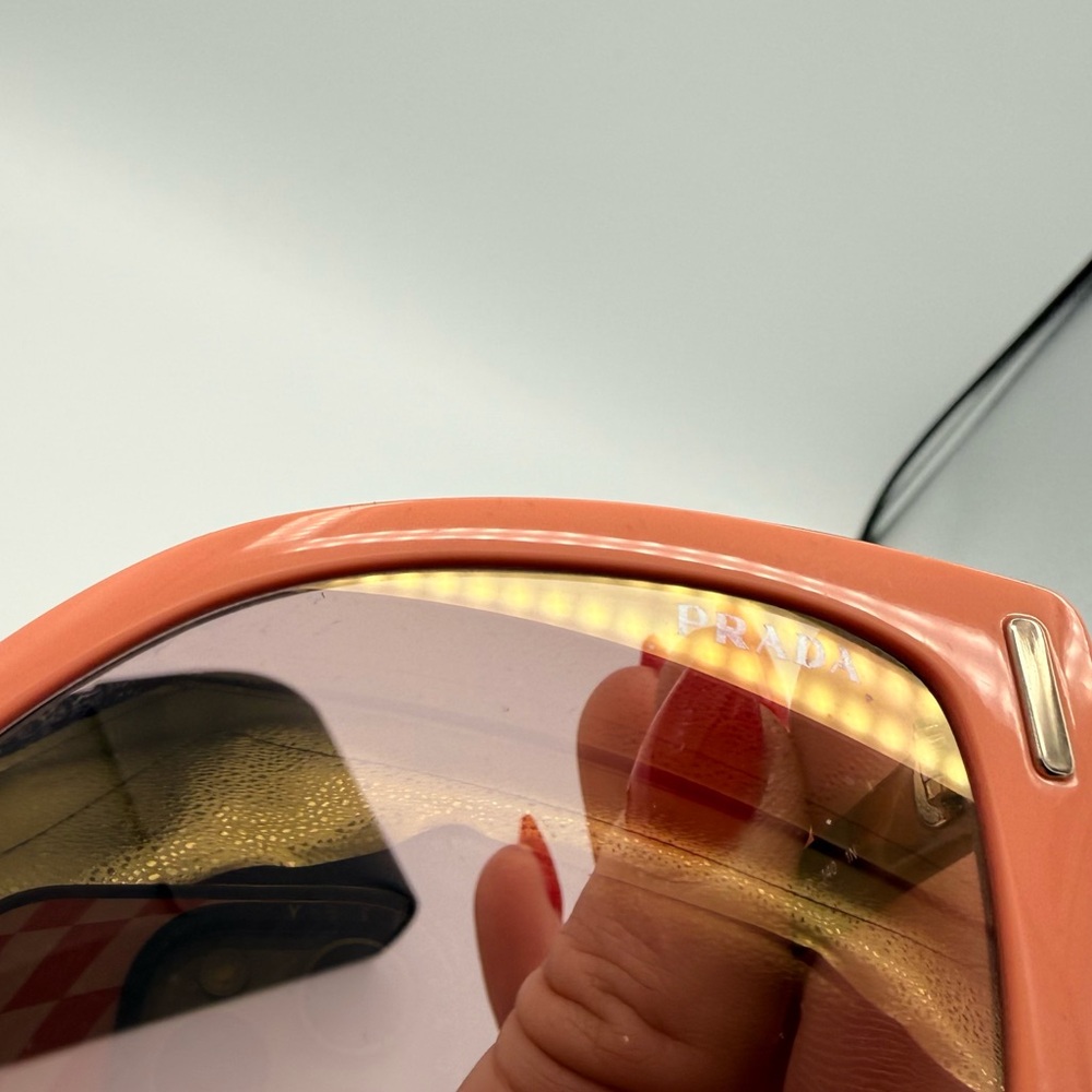 Prada Coral and Tortoise Cat Eye Sunglasses - Picture 2 of 8